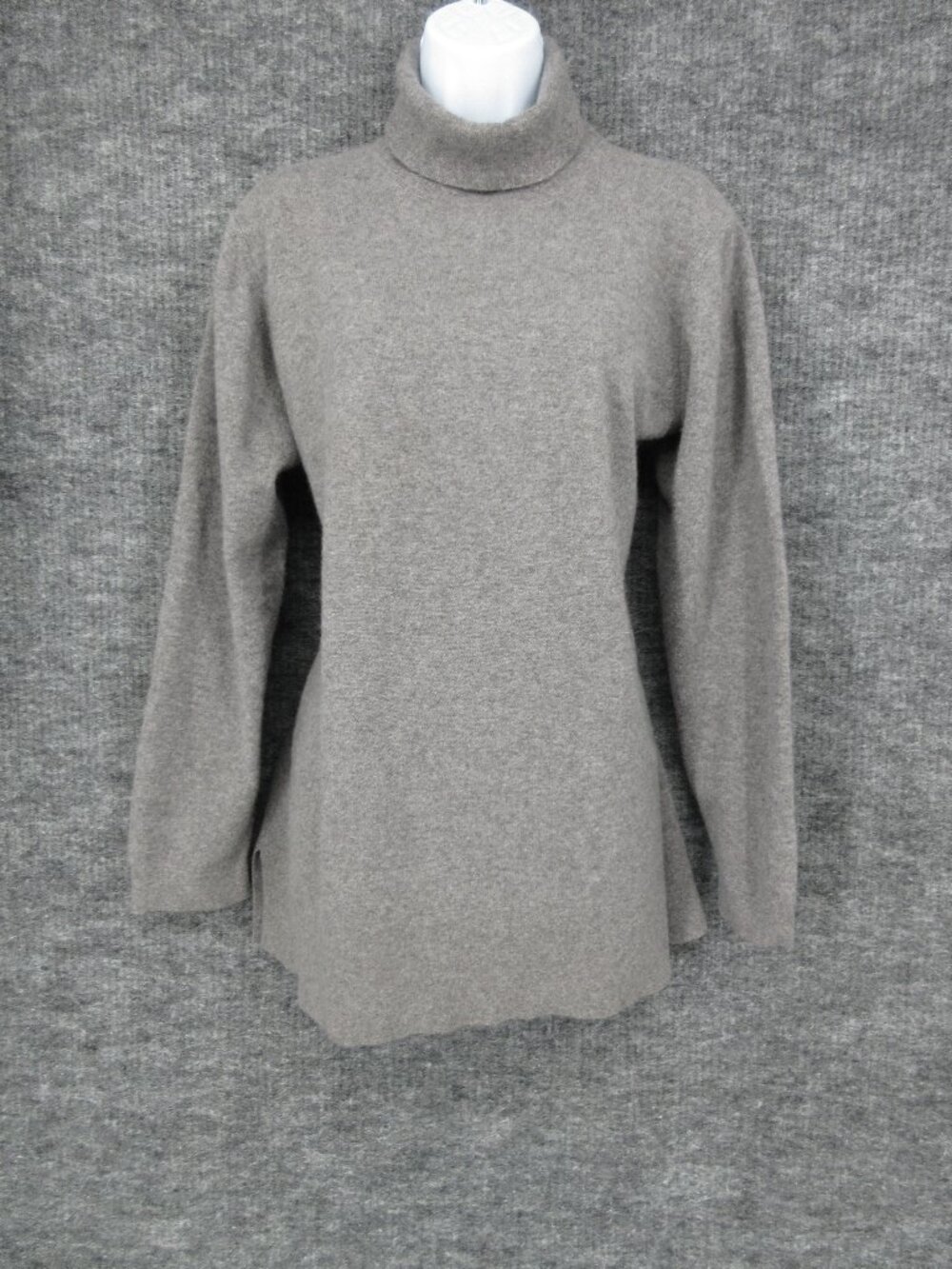 Vintage Porsche Sweater Womens Gray‎ Cashmere Turtleneck Italy Long Sleeve Cozy